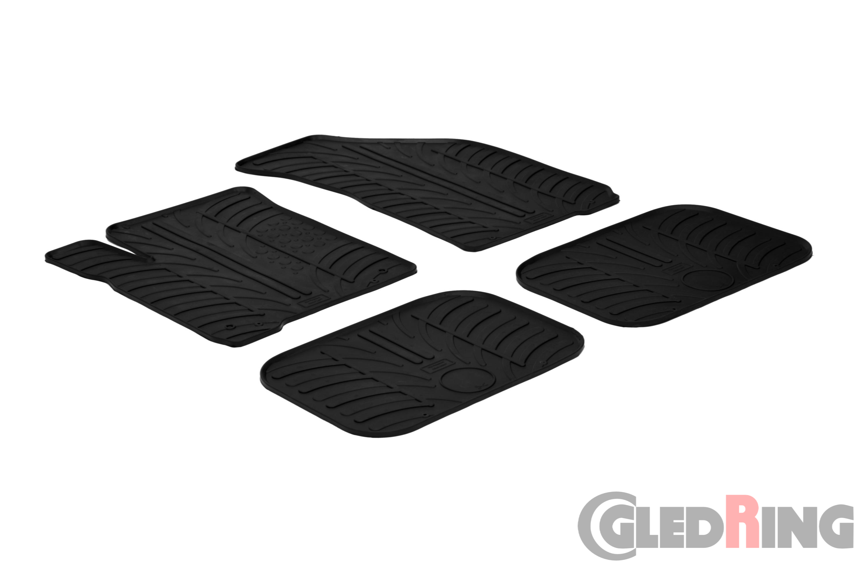 Original Gledring Passform Fußmatten Gummimatten 4 Tlg.+Fixing - FIAT Freemont 2012->